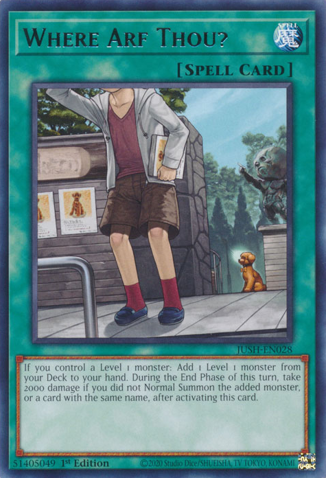 WHERE ARF THOU? [JUSH]